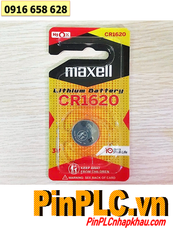 Maxell CR1620; Pin 3v lithium Maxell CR1620 _Cells in Japan (Loại vỉ 1viên)